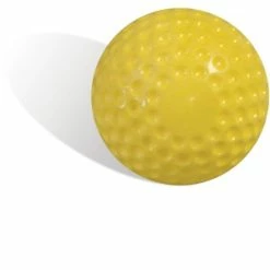 [ 0 ] Yellow Dimpled Pitching Machine Baseballs