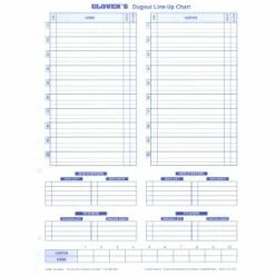 [ 3 ] Dugout Line Up Chart Insert (30 Charts)